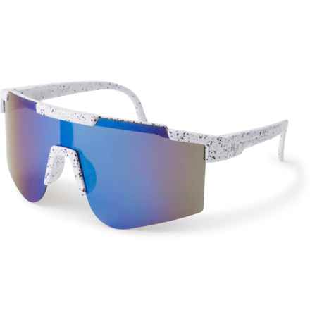 Hurley Semi-Rimless Shield Sunglasses - Polarized (For Men and Women) in White