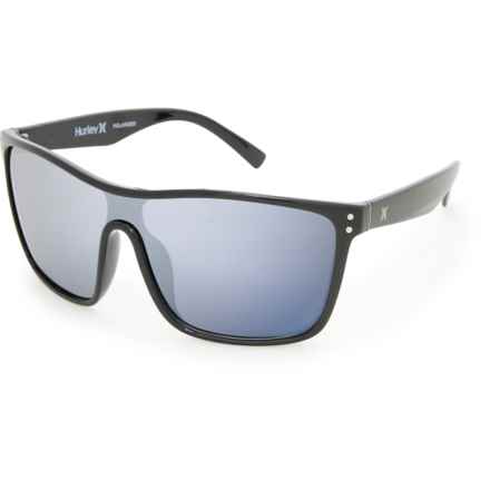 Hurley Shield Sunglasses - Polarized, Mirror Lenses in Black