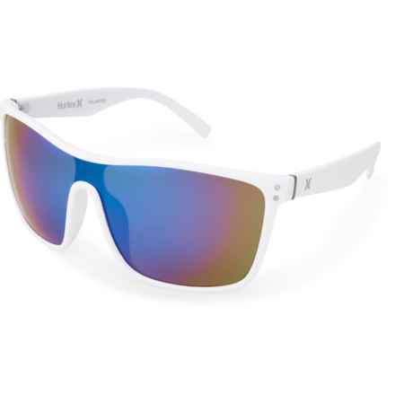 Hurley Shield Sunglasses - Polarized Mirror Lenses in White