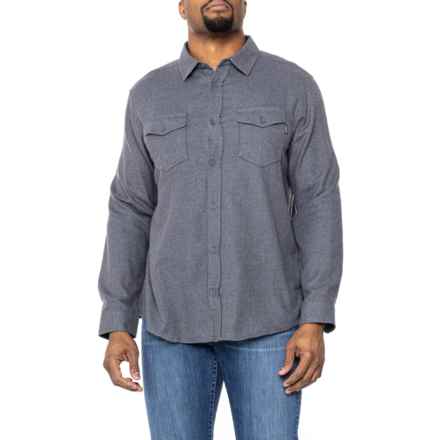 Hurley Solid Flannel Shirt - Long Sleeve in Charcoal