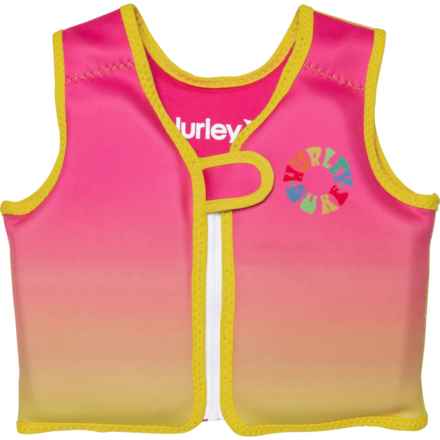 Hurley Swim Surfer Training Floatation Vest (For Boys and Girls) in Yellow Pink Grad