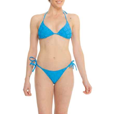 Hurley Textured Side Tie Bikini Set in Pacific