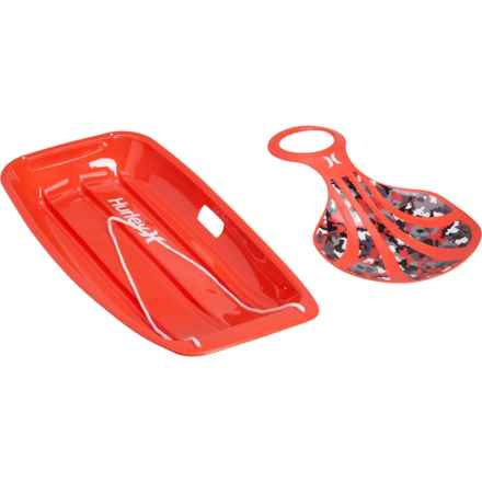Hurley Thrill Rider Sled Set - 2-Piece in Red