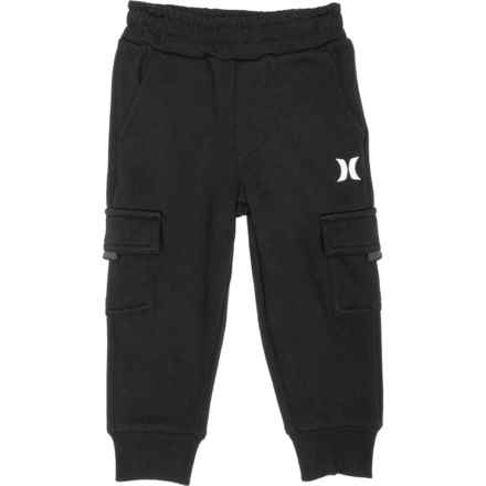 Hurley Toddler Boys Cargo Fleece Joggers in Black