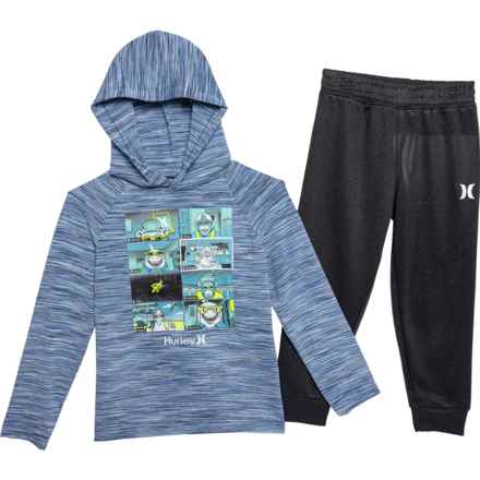 Hurley Toddler Boys Hooded Shirt and Pants Set - Long Sleeve in Night Force