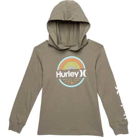 Hurley Toddler Boys Lightweight Graphic Hoodie in Light Army