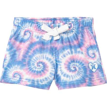 Hurley Toddler Girls French Terry Shorts in Medium Blue