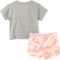2JADA_2 Hurley Toddler Girls T-Shirt and French Terry Shorts Set - Short Sleeve