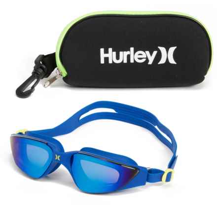 Hurley Virtus Swim Goggles and Carry Case in Navy
