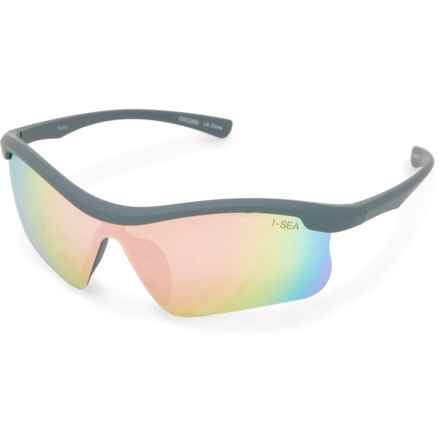 I-SEA Palms Sunglasses - Polarized Mirror Lens in Taupe