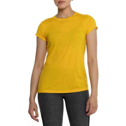 Ibex Journey Shirt - Merino Wool, Short Sleeve in Light Gold