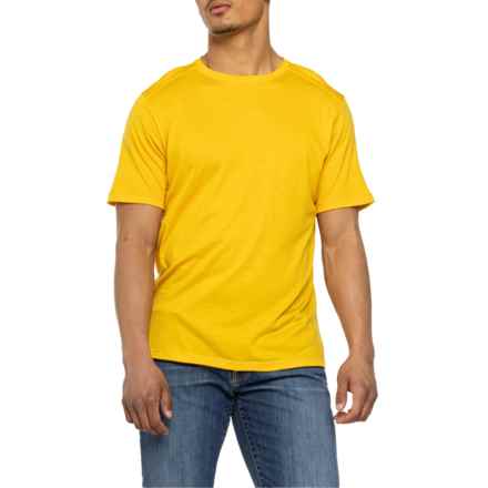 Ibex Journey T-Shirt - Merino Wool, Short Sleeve in Light Gold