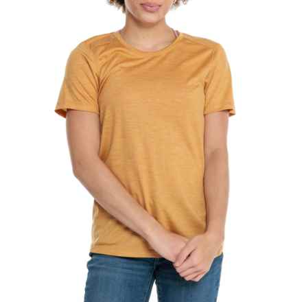 Ibex Springbok T-Shirt - Merino Wool, Short Sleeve in Gold