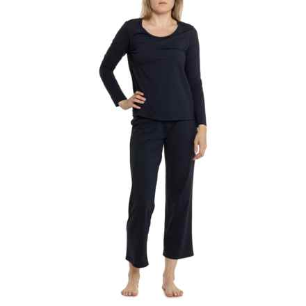 IBKUL Icefil® Cooling Breathable Pajamas - UPF 50+, Long Sleeve in Black