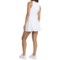 4WYFM_3 IBKUL Solid Zip Neck Tennis Dress with Shorts - UPF 50+, Sleeveless