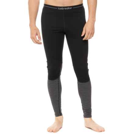 Icebreaker 125 ZoneKnit Base Layer Leggings - Merino Wool in Black/Jet Heather/Cb