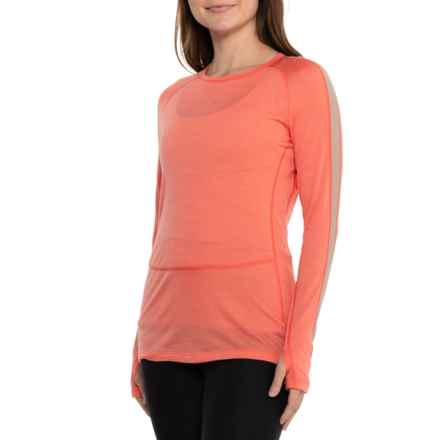 Icebreaker 125 ZoneKnit Base Layer Top - Merino Wool, Zip Neck, Long Sleeve in Tang/Praline/Cb