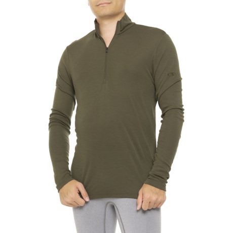 Icebreaker 175 Everyday Zip Neck Base Layer Top - Merino Wool, Long Sleeve in Loden