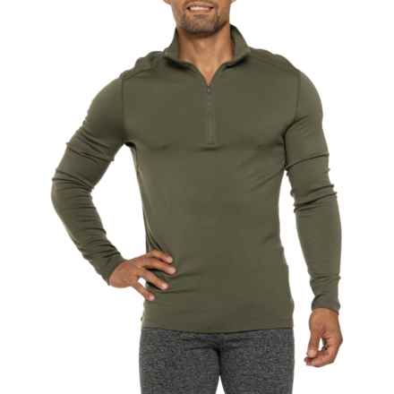 Icebreaker 260 Tech Base Layer Top - Merino Wool, Zip Neck, Long Sleeve in Loden