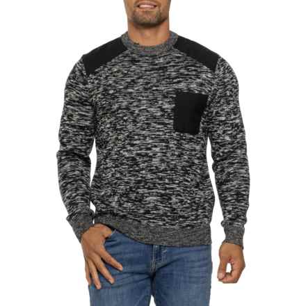 Icebreaker Barein Crew Sweater - Merino Wool in Black/Snow