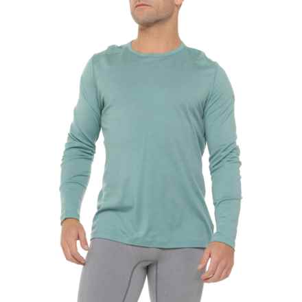Icebreaker BodyFit 200 Oasis Crewe Base Layer Top - Merino Wool, Long Sleeve in Cloud Ray