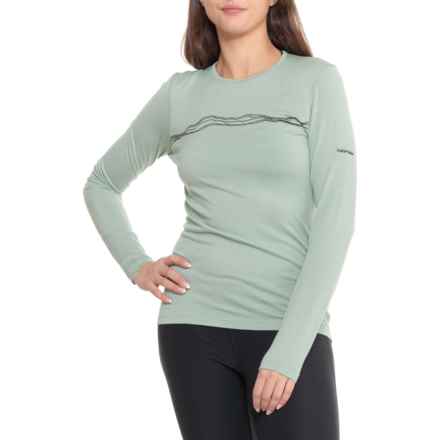 Icebreaker BodyFit 200 Oasis Crewe Base Layer Top - Merino Wool, Long Sleeve in Moss
