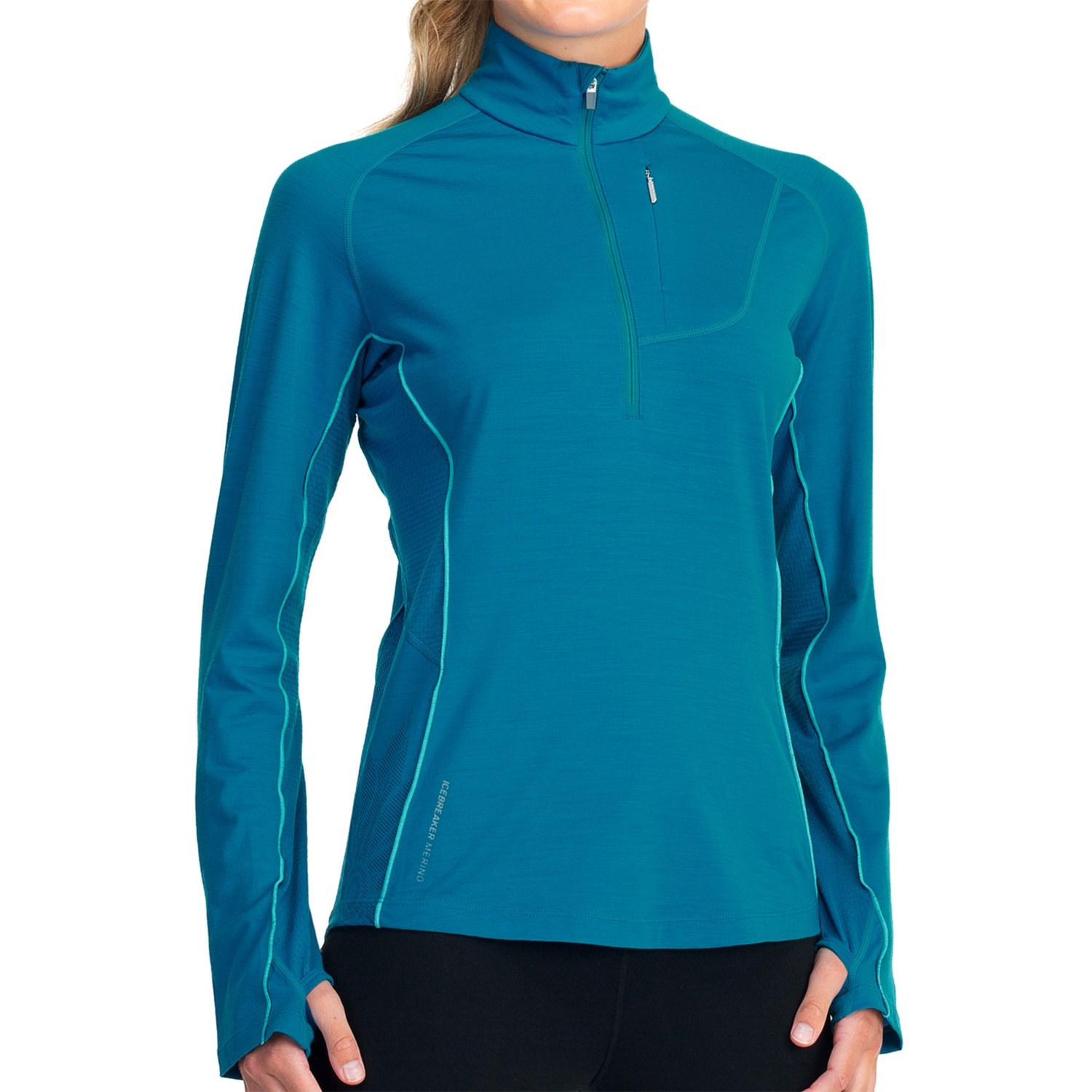 Icebreaker Dart Shirt - Merino Wool, Zip Neck, Long Sleeve (For Women ...