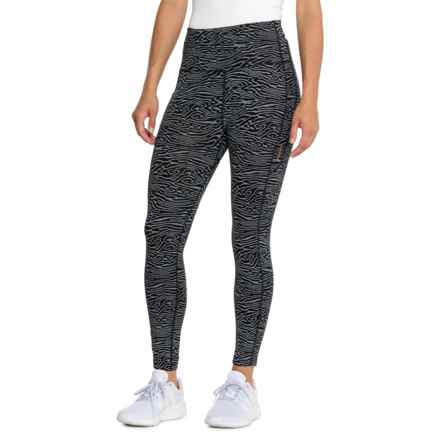 Icebreaker Fastray High-Rise Tights - Merino Wool in Black/Snow/Aop