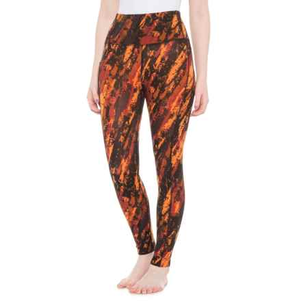 Icebreaker Fastray Sedimentary High-Rise Tights - Merino Wool in Che/Flh/Blk/Aop