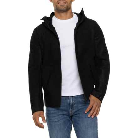 Icebreaker Felted Merino Hooded Jacket - Merino Wool in Black