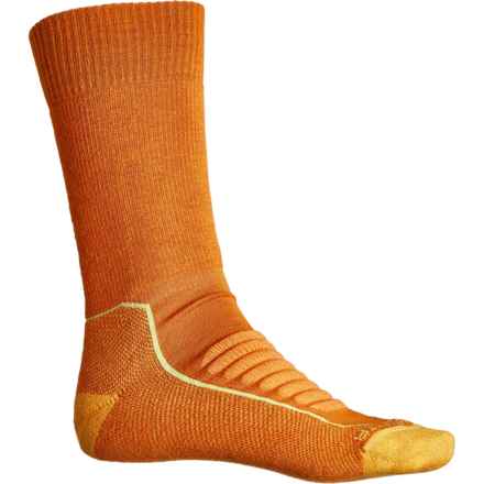 Icebreaker Heavyweight Hiking Socks - Merino Wool, Crew (For Men) in Earth/Bio Lime/Solar