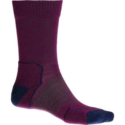 Icebreaker Hike Light Hiking Socks - Merino Wool, Crew (For Men) in Go Berry/Royal Navy/Monsoon