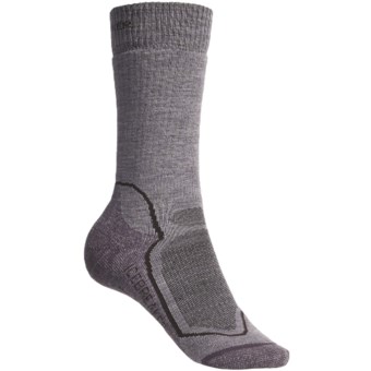 Icebreaker Hike+ Socks - Merino Wool, Midweight, Crew (For Women) in Grey Purple Heather/Purple Heather