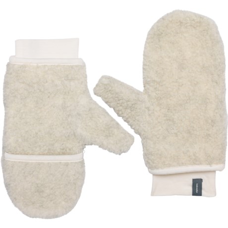 Icebreaker ICL RealFleece Sherpa Mittens - Merino Wool (For Women) in Ecru Hthr