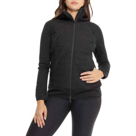 Icebreaker Merino Quantum Hybrid Hoodie - Merino Wool, Insulated, Full Zip in Black