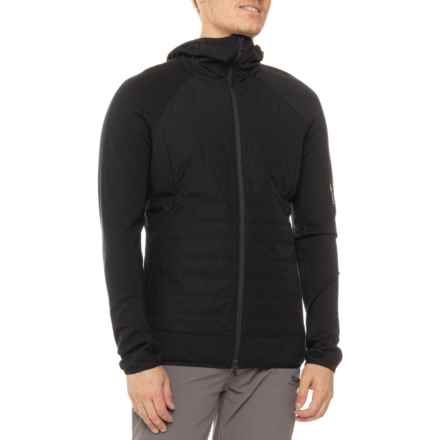 Icebreaker Quantum Hybrid Hoodie - Merino Wool, Full Zip in Black