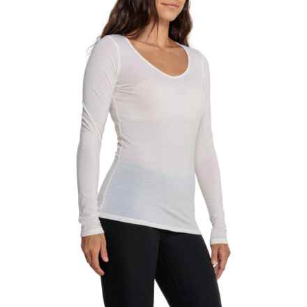 Icebreaker Siren Sweetheart Shirt - Merino Wool, Long Sleeve in Snow