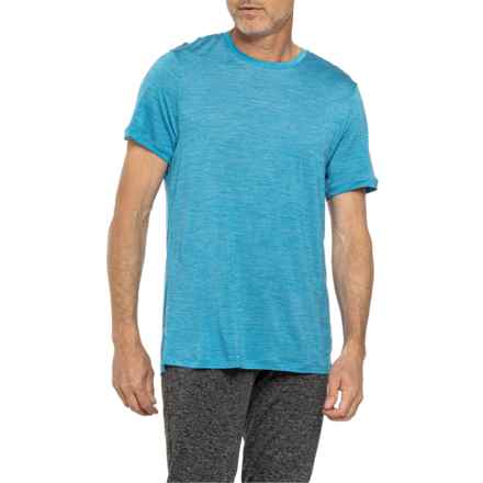 Icebreaker Sphere II T-Shirt - Merino Wool, Short Sleeve in Geo Blue Heather