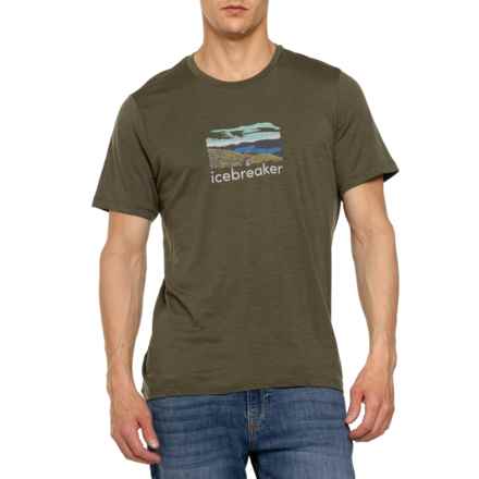 Icebreaker Tech Lite II Trailhead T-Shirt - Merino Wool, Short Sleeve in Loden