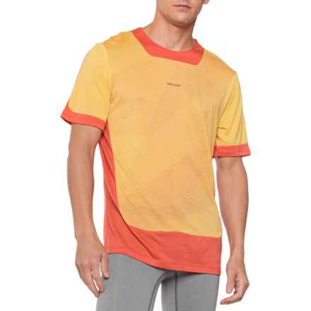 Icebreaker ZoneKnit Geodetic T-Shirt - Merino Wool, Short Sleeve in Summer/Vibrant Earth/Aop