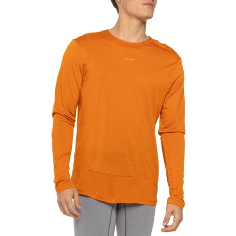 Icebreaker ZoneKnit T-Shirt - Merino Wool, Long Sleeve in Earth