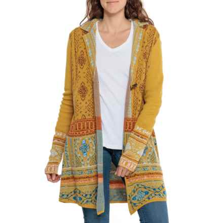 Icelandic Design Nadine Cardigan Sweater - Merino Wool in Yellow