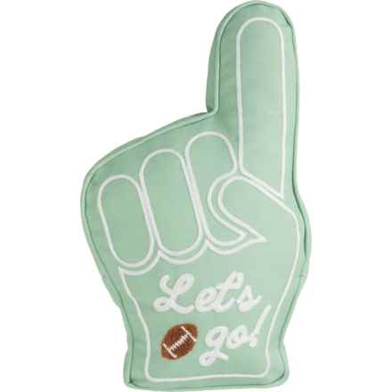 iDesign Lorne Let’s Go Finger-Shaped Throw Pillow - 10.5x18” in Fair Green Multi