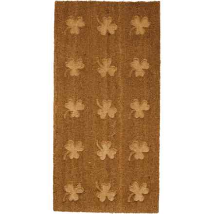 iDesign Shamrock Debossed Coir Doormat - 20x40" in Natural