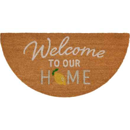 iDesign Welcome To Our House Coir Door Mat - 20x40” in Natural / Multi