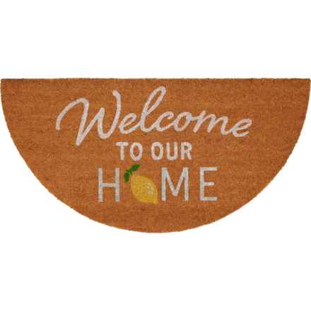 iDesign Welcome To Our House Coir Door Mat - 20x40” in Natural Multi