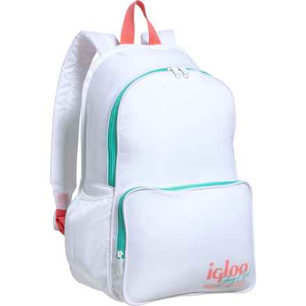 Igloo Retro Backpack Cooler Bag - White in White