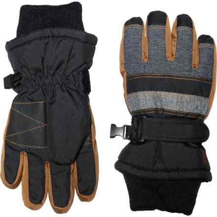 Igloos Color-Block Ski Gloves - Waterproof, Insulated (For Kids) in Rubber