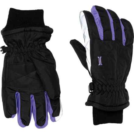 Igloos Contrast Color Ski Gloves - Waterproof, Insulated (For Big Girls) in Dahlia