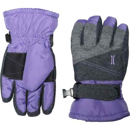 Igloos Contrast Stitch Ski Gloves - Waterproof, Insulated (For Kids) in Dahlia